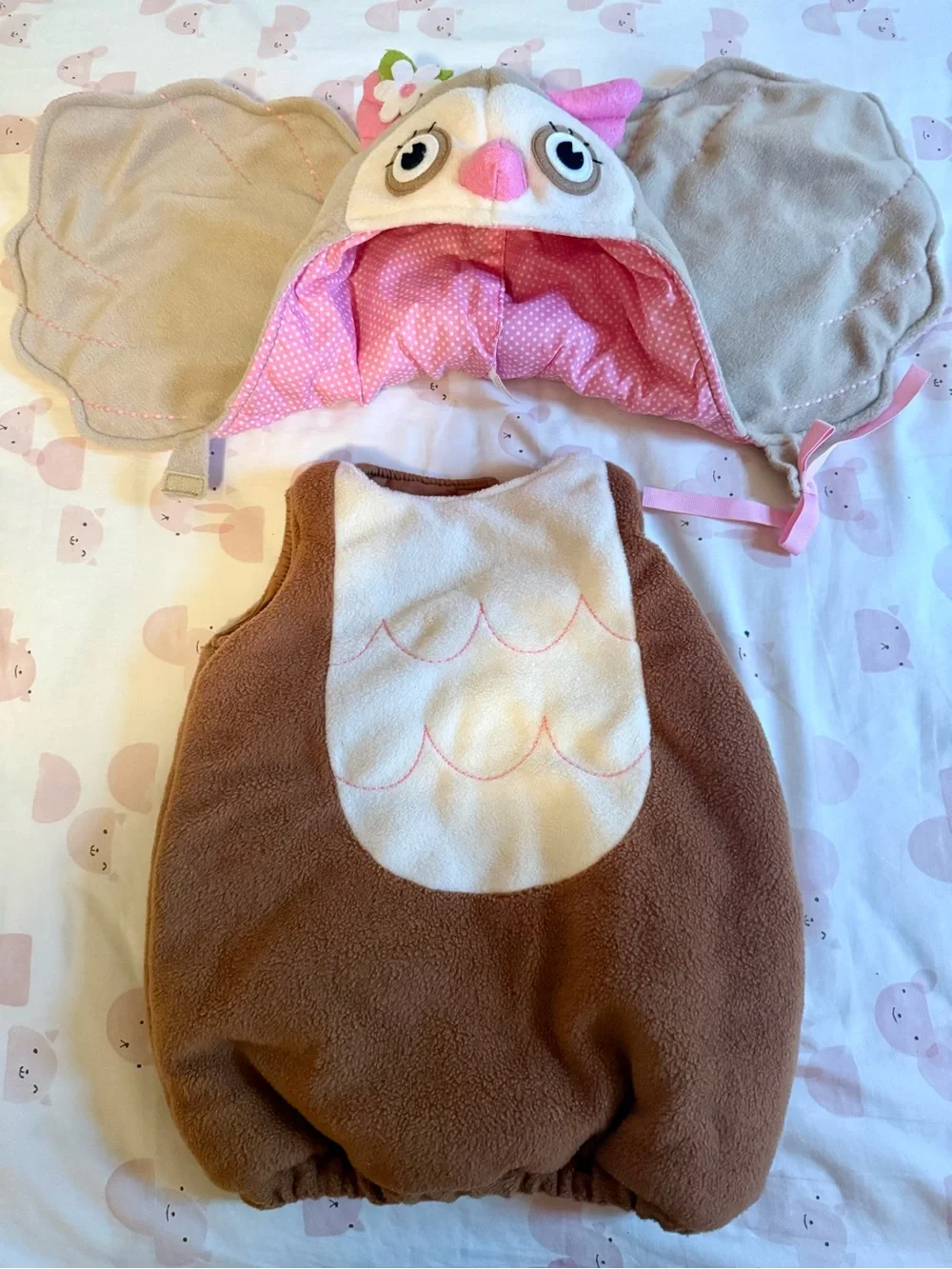 Pottery Barn Kids Brown Pink White Owl Costume